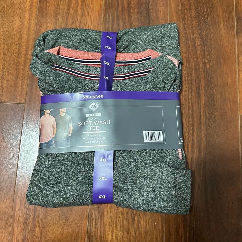 NIP Sam’s Club Member Mark 2 Pack Soft Wash Tees
